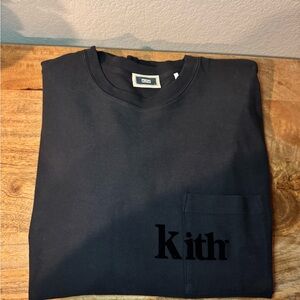 Kith Black Chest Pocket Logo Crewneck